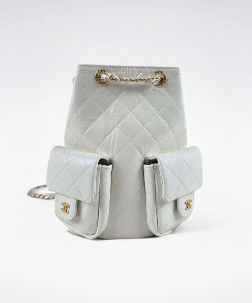 [REP 1:1] Chanel 25C White Duma Bucket Backpack luxury Bag  For Women, Women's Bags 31cm