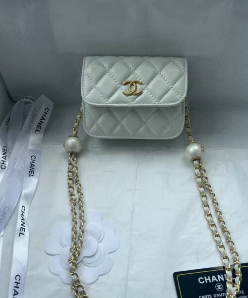 [REP 1:1] Chanel Chain Clutch Pearl White luxury Bag  For Women, Women's Bags 13cm