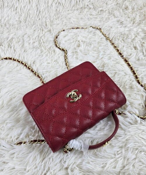 [REP 1:1] Chanel Balo Woc Red luxury Bag  For Women, Women's Bags 18cm