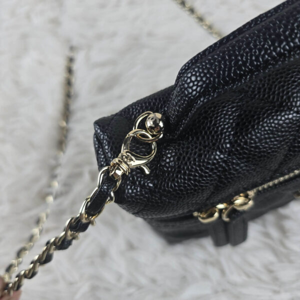 [REP 1:1] Chanel Mini Exquisite small chain clutch bag Black luxury Bag  For Women, Women's Bags 19.5 cm