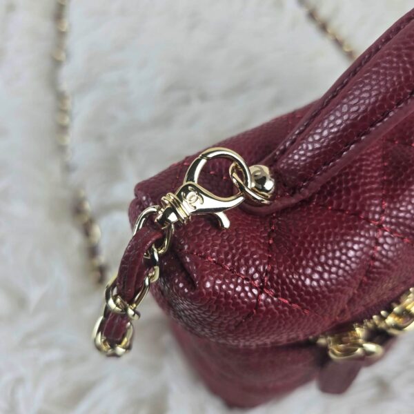 [REP 1:1] Chanel Mini Exquisite small chain clutch bag Red luxury Bag  For Women, Women's Bags 19.5 cm