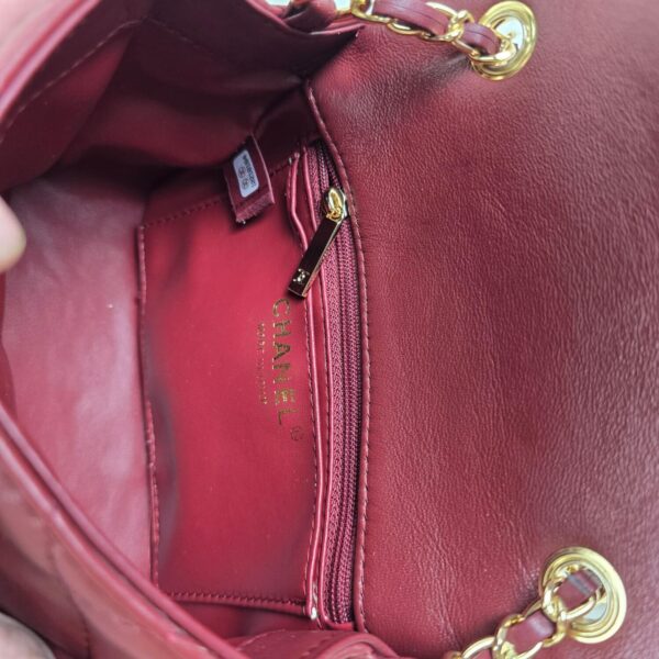 [REP 1:1] Chanel Mini Love Flap Bag 24B pearl square Red luxury Bag For Women, Women’s Bags 18cm