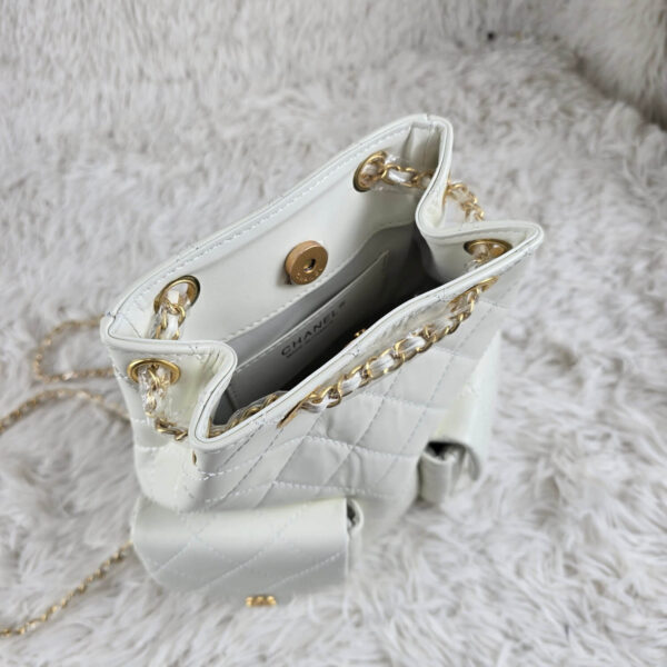[REP 1:1] Chanel 25C White Duma Bucket Backpack luxury Bag  For Women, Women's Bags 31cm
