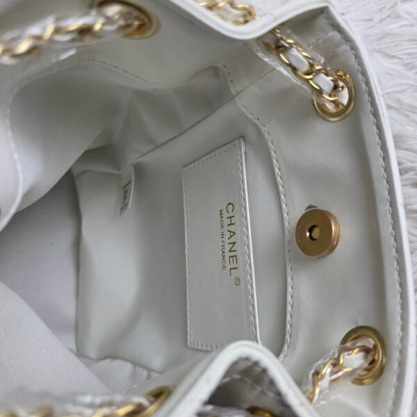 [REP 1:1] Chanel 25C White Duma Bucket Backpack luxury Bag  For Women, Women's Bags 31cm