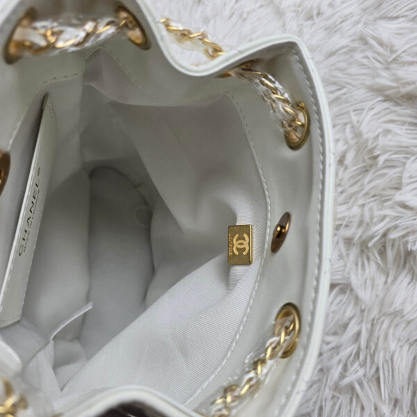 [REP 1:1] Chanel 25C White Duma Bucket Backpack luxury Bag  For Women, Women's Bags 31cm