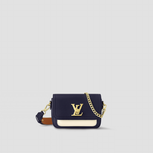 1:1 Replica Louis Vuitton LV LockMe Tender Navy For Women M21084 7.5in/19cm