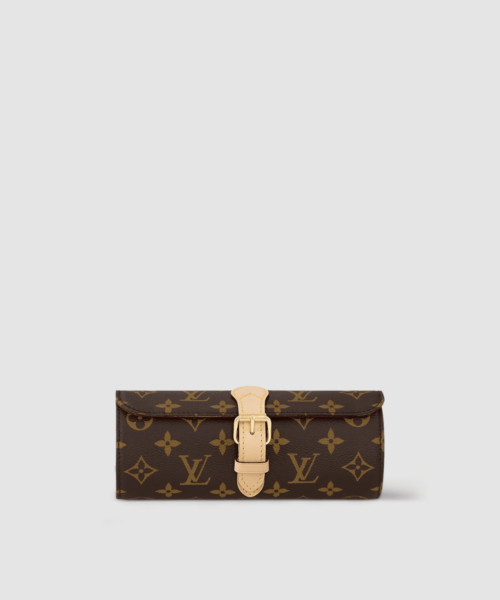 1:1 Replica Louis Vuitton LV 3 Watch Case Monogram Canvas Luxury Bag For Women M47530 - 7.9in/20cm