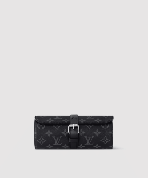 1:1 Replica Louis Vuitton LV 3 Watch Case Monogram Eclipse Canvas Unique Bag For Men M43385 - 7.9in/20cm