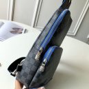 1:1 Replica Louis Vuitton LV Avenue Slingbag NM Damier Graphite Canvas Blue Unique Bag For Men N40008 - 12.2in/31cm