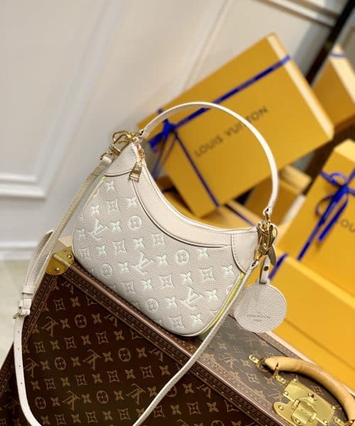 1:1 Replica Louis Vuitton LV Bagatelle  Bicolor Monogram Empreinte Leather Luxury Bag For Women M46113 - 22cm/8.7in