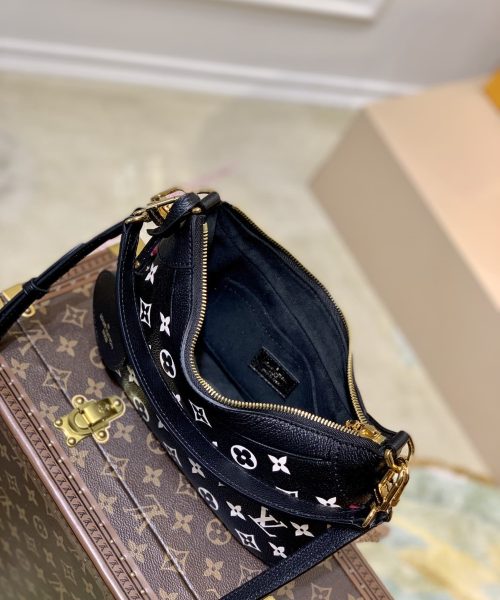 1:1 Replica Louis Vuitton LV Bagatelle Bicolor Monogram Empreinte Leather Luxury Bag For Women M46091 - 22cm/8.7in