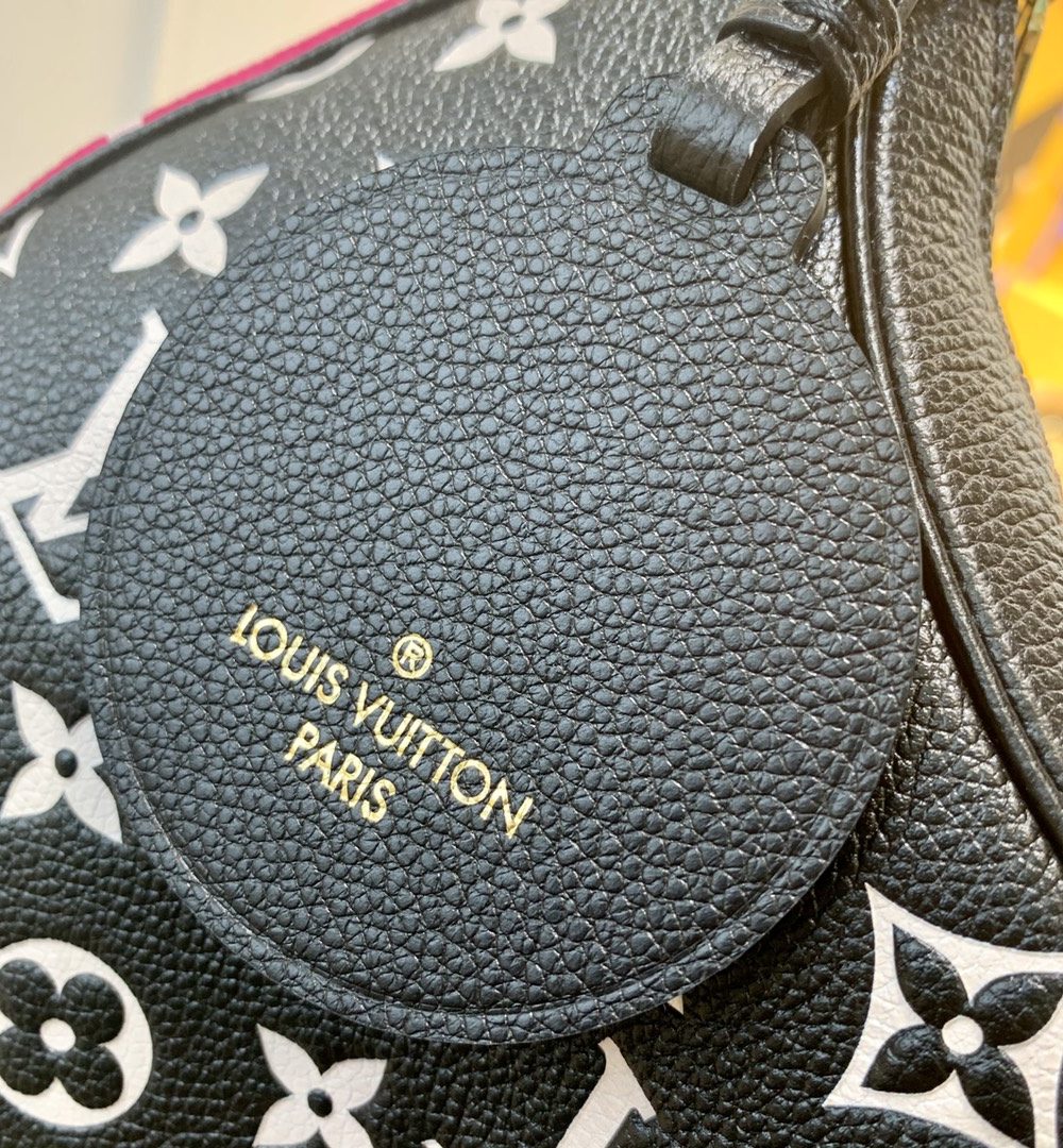 1:1 Replica Louis Vuitton LV Bagatelle Bicolor Monogram Empreinte Leather Luxury Bag For Women M46091 - 22cm/8.7in