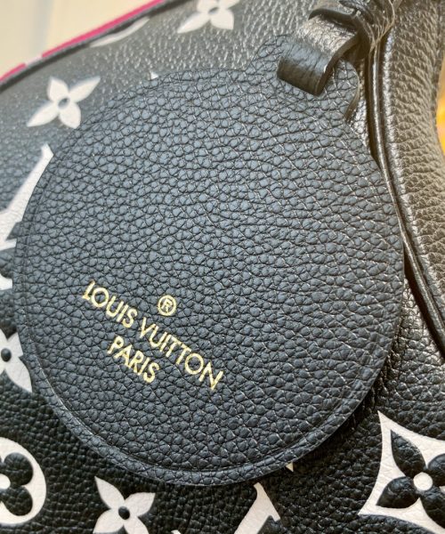 1:1 Replica Louis Vuitton LV Bagatelle Bicolor Monogram Empreinte Leather Luxury Bag For Women M46091 - 22cm/8.7in