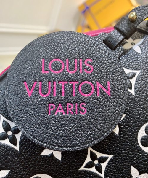 1:1 Replica Louis Vuitton LV Bagatelle Bicolor Monogram Empreinte Leather Luxury Bag For Women M46091 - 22cm/8.7in