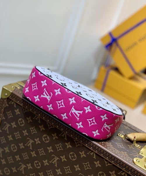1:1 Replica Louis Vuitton LV Bagatelle Bicolor Monogram Empreinte Leather Luxury Bag For Women M46091 - 22cm/8.7in