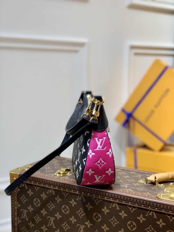 1:1 Replica Louis Vuitton LV Bagatelle Bicolor Monogram Empreinte Leather Luxury Bag For Women M46091 - 22cm/8.7in