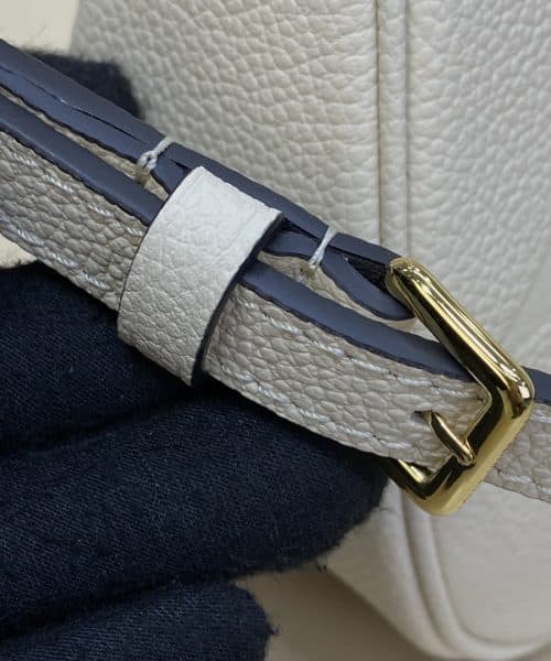 1:1 Replica Louis Vuitton LV Bagatelle Monogram Empreinte Creme Beige Luxury Bag For Women M46099 - 22cm