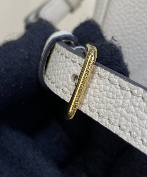 1:1 Replica Louis Vuitton LV Bagatelle Monogram Empreinte Creme Beige Luxury Bag For Women M46099 - 22cm