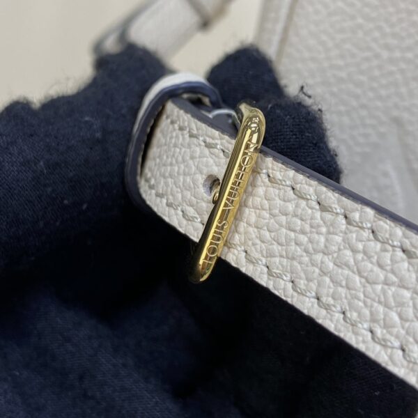 1:1 Replica Louis Vuitton LV Bagatelle Monogram Empreinte Creme Beige Luxury Bag For Women M46099 - 22cm