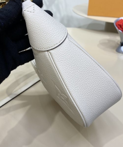 1:1 Replica Louis Vuitton LV Bagatelle Monogram Empreinte Creme Beige Luxury Bag For Women M46099 - 22cm