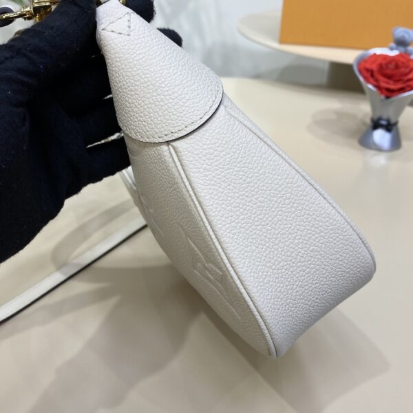1:1 Replica Louis Vuitton LV Bagatelle Monogram Empreinte Creme Beige Luxury Bag For Women M46099 - 22cm
