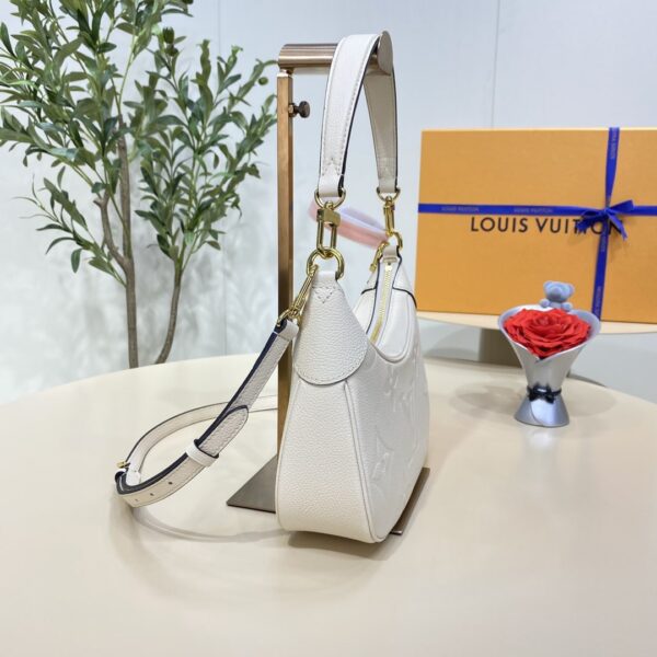 1:1 Replica Louis Vuitton LV Bagatelle Monogram Empreinte Creme Beige Luxury Bag For Women M46099 - 22cm