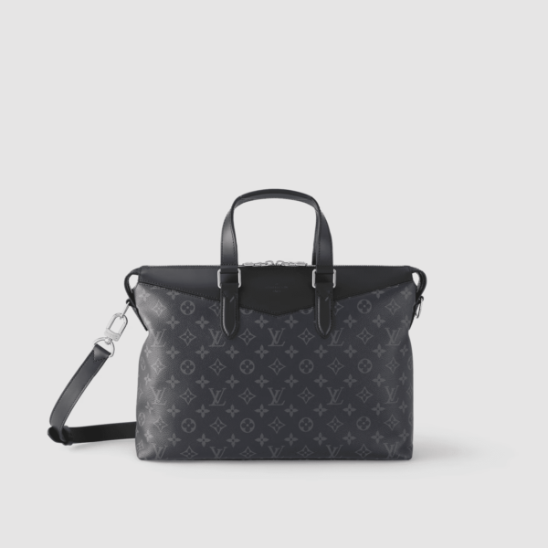 1:1 Replica Louis Vuitton LV Briefcase Explorer Monogram Eclipse Canvas Unique Bag For Men M40566 - 15.4in/39cm