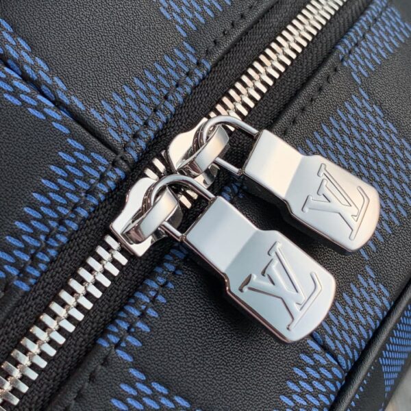 1:1 Replica Louis Vuitton LV Campus Backpack Damier Infini 3D Navy Blue / Black Unique For Men N50021 - 39cm