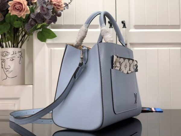 1:1 Replica Louis Vuitton LV Marelle Tote MM Epi Leather Black/Brown/Blue/Beige Luxurious Bag For Women M59954 - 11.8in/30cm