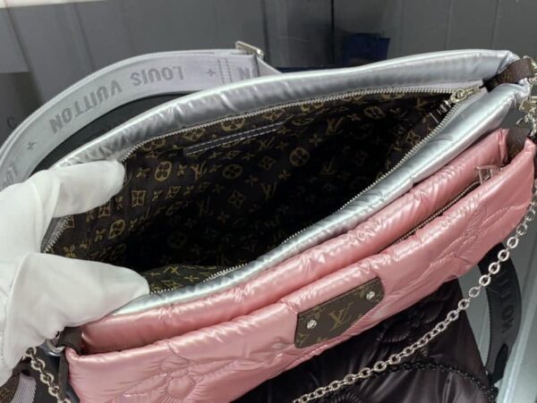 1:1 Replica Louis Vuitton LV Maxi Multi Pochette Accessoires Sliver/ Light Pink Unique Bag For Women‎ 13.4n/34cm M21057