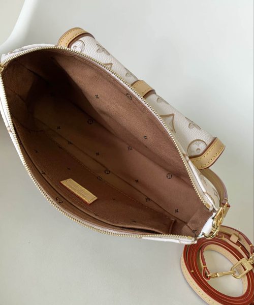 1:1 Replica Louis Vuitton LV Maxi Pochette Accessoires Pink/White Remarkable Bag For Women‎ M46161 - 8.3in/ 21cm