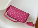 1:1 Replica Louis Vuitton LV Maxi Pochette Accessoires Pink/White Remarkable Bag For Women‎ M46161 - 8.3in/ 21cm