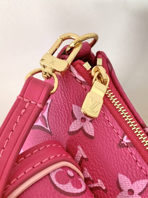 1:1 Replica Louis Vuitton LV Maxi Pochette Accessoires Pink/White Remarkable Bag For Women‎ M46161 - 8.3in/ 21cm