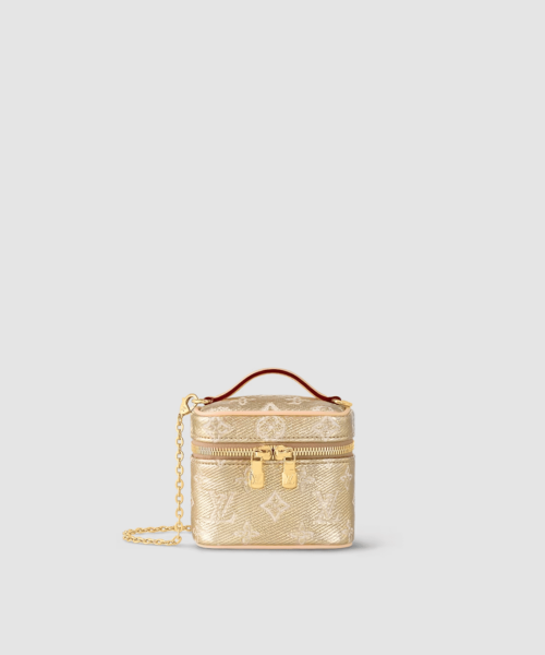 1:1 Replica Louis Vuitton LV Micro Vanity Bag Gold/ Sliver Unique Bag For Women M22920 M82467 - 11cm/ 4.3in