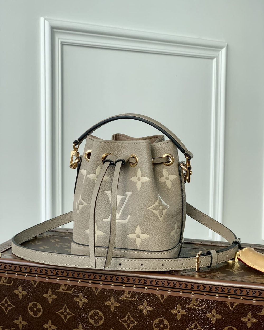 1:1 Replica Louis Vuitton LV Nano Noé Black/Grey Essential Bag For Women M46291 - 6.3in/ 16cm