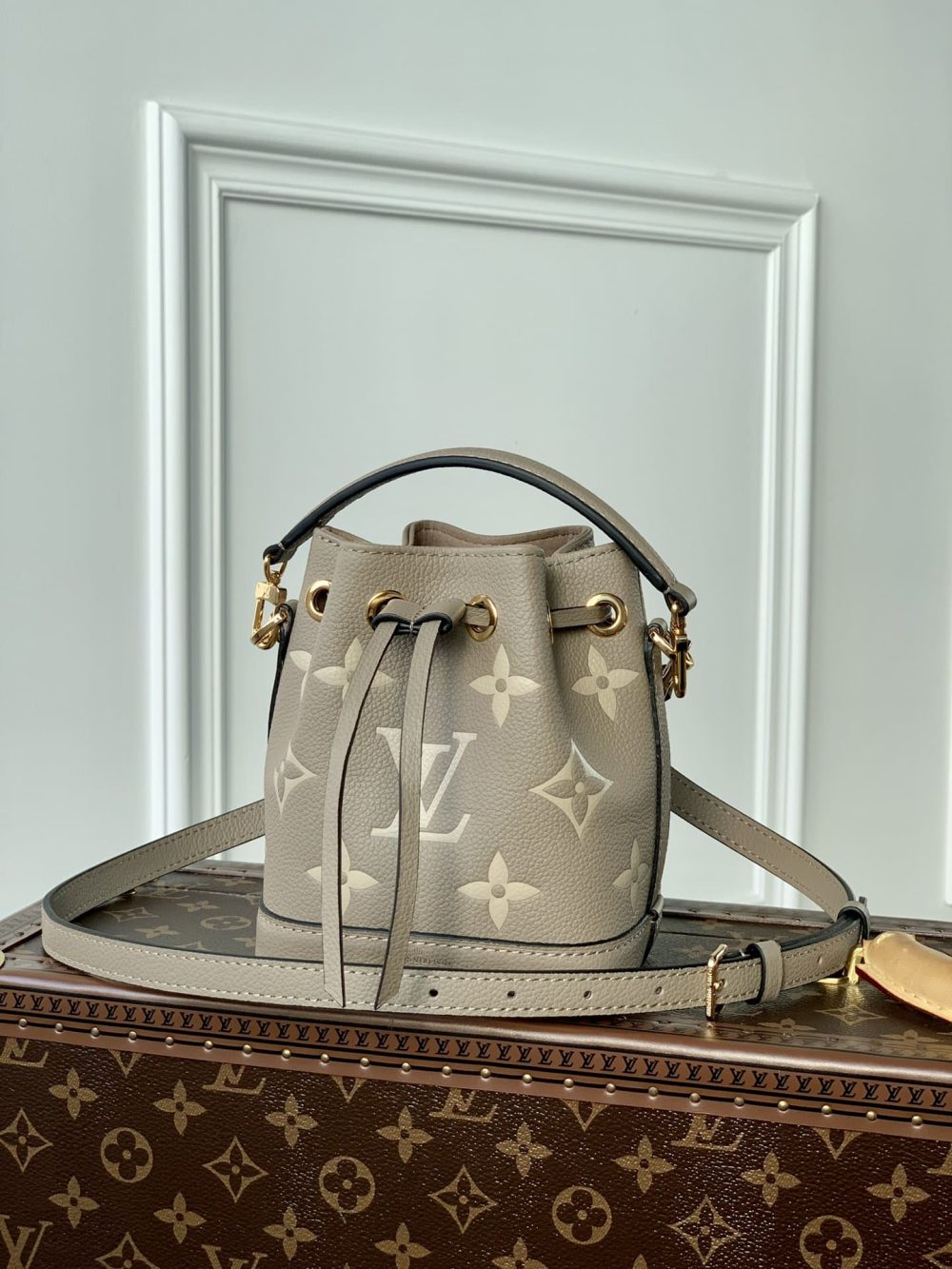 1:1 Replica Louis Vuitton LV Nano Noé Black/Grey Essential Bag For Women M46291 - 6.3in/ 16cm - Image 2