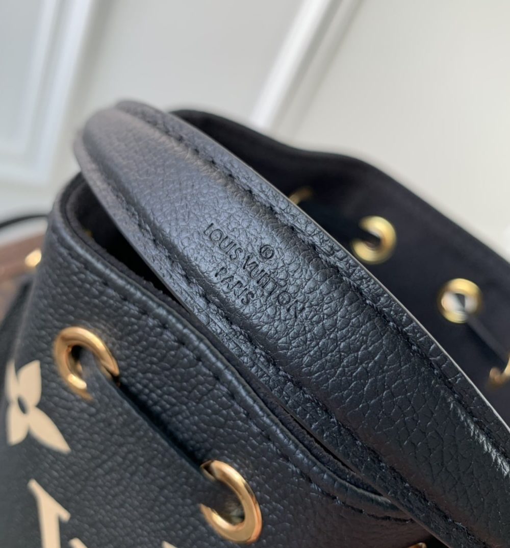 1:1 Replica Louis Vuitton LV Nano Noé Black/Grey Essential Bag For Women M46291 - 6.3in/ 16cm