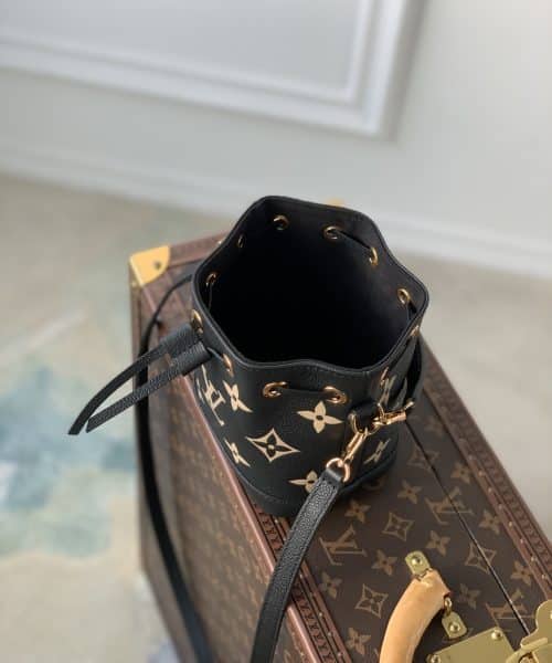 1:1 Replica Louis Vuitton LV Nano Noé Black/Grey Essential Bag For Women M46291 - 6.3in/ 16cm
