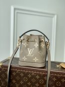 1:1 Replica Louis Vuitton LV Nano Noé Black/Grey Essential Bag For Women M46291 - 6.3in/ 16cm