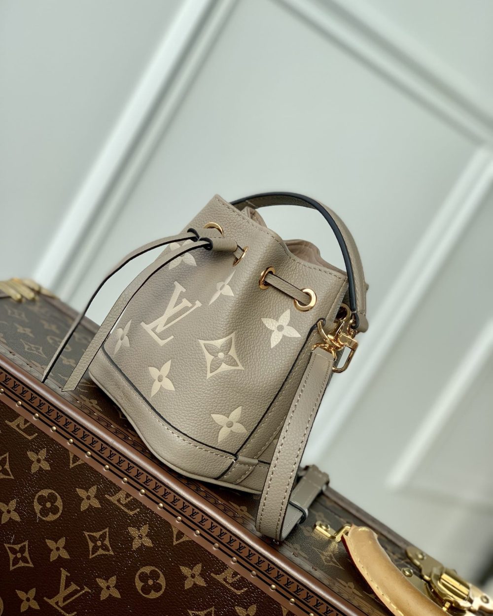 1:1 Replica Louis Vuitton LV Nano Noé Black/Grey Essential Bag For Women M46291 - 6.3in/ 16cm