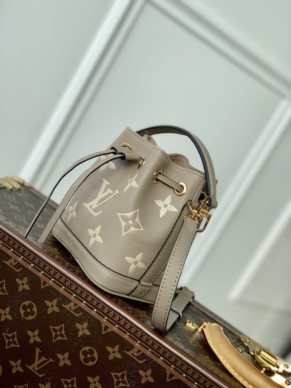 1:1 Replica Louis Vuitton LV Nano Noé Black/Grey Essential Bag For Women M46291 - 6.3in/ 16cm - Image 4