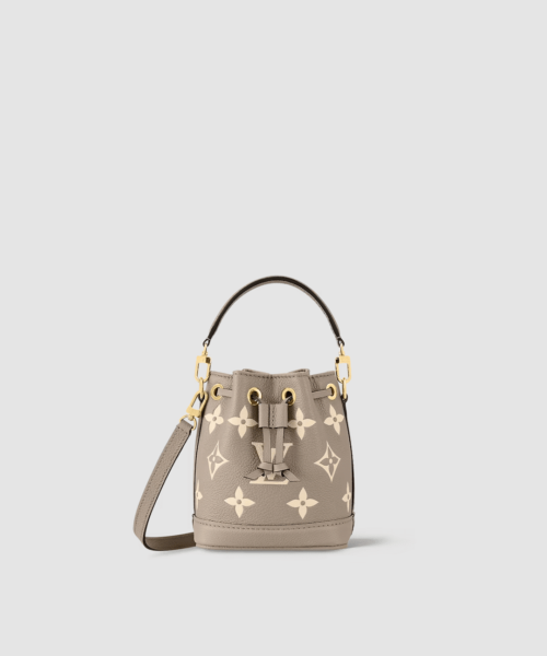 1:1 Replica Louis Vuitton LV Nano Noé Black/Grey Essential Bag For Women M46291 - 6.3in/ 16cm