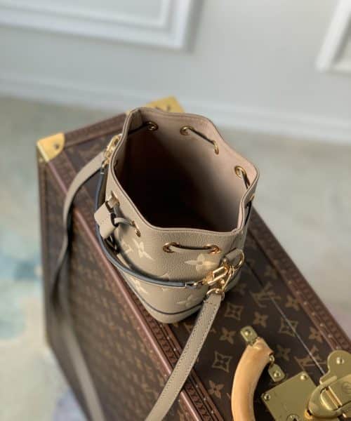 1:1 Replica Louis Vuitton LV Nano Noé Black/Grey Essential Bag For Women M46291 - 6.3in/ 16cm