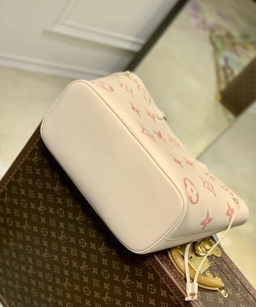 1:1 Replica Louis Vuitton LV Neverfull MM Monogram Empreinte Leather Creme Luxury Bag For Women M21579 - 31cm/ 12.2in
