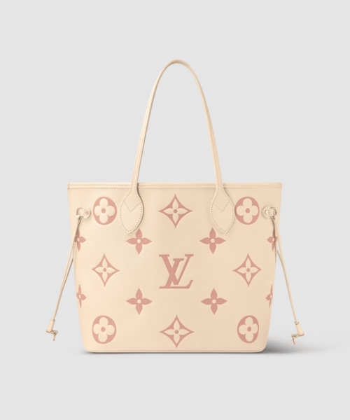 1:1 Replica Louis Vuitton LV Neverfull MM Monogram Empreinte Leather Creme Luxury Bag For Women M21579 - 31cm/ 12.2in