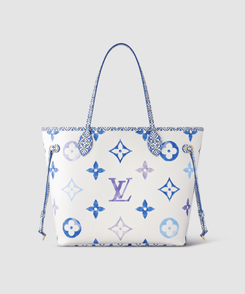 1:1 Replica Louis Vuitton LV Neverfull MM Other Monogram Canvas Blue Luxury Bag For Women M22979 - 12.2in/ 31cm