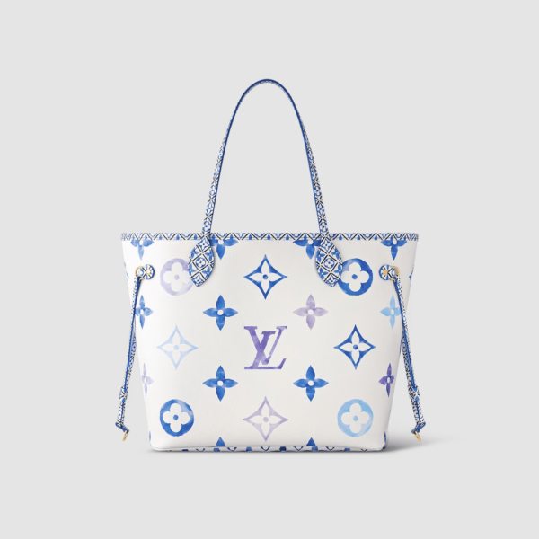 1:1 Replica Louis Vuitton LV Neverfull MM Other Monogram Canvas Blue Luxury Bag For Women M22979 - 12.2in/ 31cm