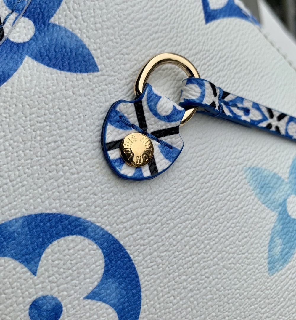 1:1 Replica Louis Vuitton LV Neverfull MM Other Monogram Canvas Blue Luxury Bag For Women M22979 - 12.2in/ 31cm