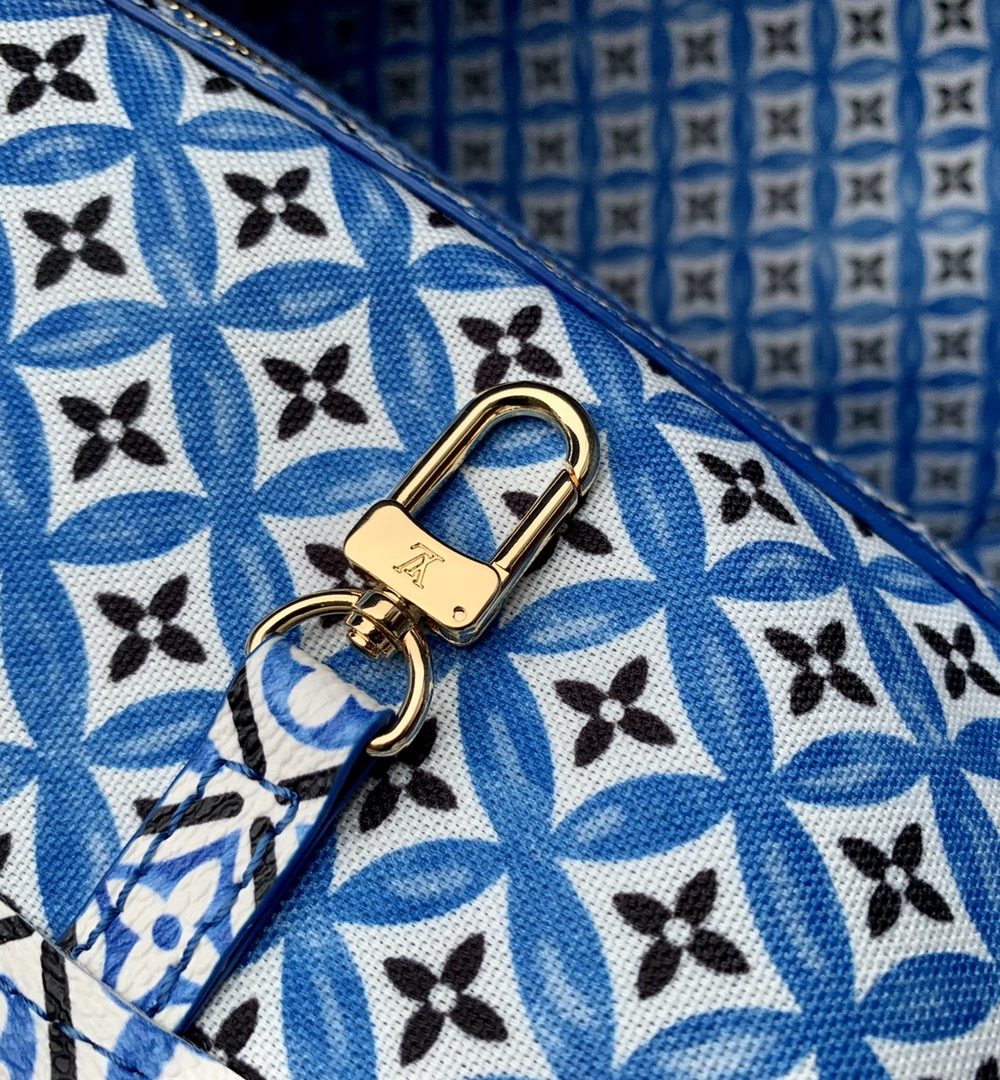 1:1 Replica Louis Vuitton LV Neverfull MM Other Monogram Canvas Blue Luxury Bag For Women M22979 - 12.2in/ 31cm