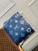 1:1 Replica Louis Vuitton LV Neverfull MM Monogram Empreinte Gradient Blue Luxury Women Bag M46514 - 30.9cm/ 12.2in